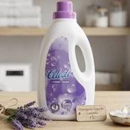 Detergente Liquido 1L Celeste Detergente de Lavanda para Ropa blanca y de color, con aroma esquisito y blanqueador Preci - Img 58192904