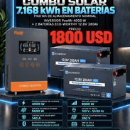 Combo Solar inversor PowMr 4000W + 2 baterías eco worthy 12.8v 280ah - Img 58006169