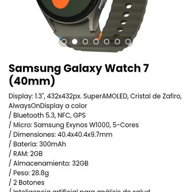 Samsung Galaxy Watch 7 (40mm). Nuevo con garantía - Img 102659482