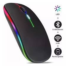 Mouse inalámbrico recargable con Bluetooth 5.0 y conexión 2.4G, con iluminación LED y diseño ultradelgado - Img 100389288
