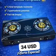 🔸Cocina de Gas de 2 Quemadores de cristal templado RUDENKOV - Img 55417673