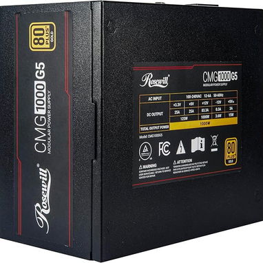 Fuente Rosewill CMG5 1000W, compatible con ATX 3.0 y 3.1, fuente de alimentación modular completa 80+ Gold - Img 127999043