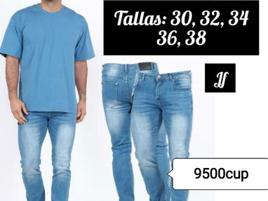 Lindos pantalones elastizados de mezclilla para hombres - Img 64364243