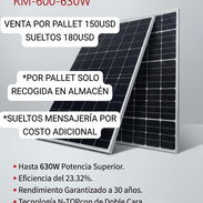 Venta de Paneles Solares Bifaciales marca Skymax de 630W  -venta por pallet 150usd (solo recogida en almacén) -venta por - Img 57882670