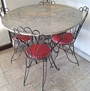 Mesa de hierro y mármol - Img 48571847