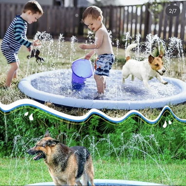 Almohadilla rociadora para perros y niños - Jasonwell, almohadilla rociadora antideslizante para perros y niños, piscina - Img 113662901