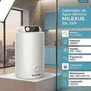 Calentador Eléctrico Milexus 30L | $180 USD | Envío Gratis | Garantía Incluida | 2000W 220V ML-CA888 - Img 57660539