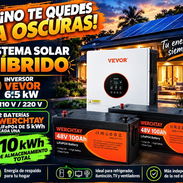 inversor híbrido vevor de 6.5kw + 2 Baterías Lifepo4 de 5kw 48V/100 Ah* - Img 58411404