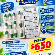 Amoxicilina 500 mg (12 cap)-$650 H.E - Img 58084021