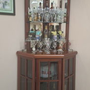 BAR ESQUINERO CON COPAS, VASOS Y BOTELLAS TODO INCLUIDO - Img 56004956