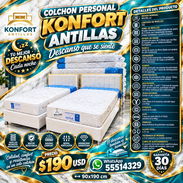 COLCHON PERSONAL KONFORT ANTILLAS, FACTURA A SU NOMBRE PARA SU GARANTÍA. VARIEDAD DE COLCHONES SELLADOS EN SU EMPAQUE - Img 57596090