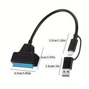 Mensajería Disponible Cable Adaptador SATA a USB 3.0 / USB-C HDD y SSD 2.5 - Img 57611302