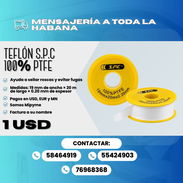 🟡🔧 TEFLÓN S.P.C 100% PTFE — 19 MM × 20 M 🔧🟡 💰 PRECIO: 1 USD 💰 Ideal para plomería, grifería, latiguillos... - Img 57548227