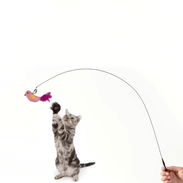 JUGUETE PARA GATOS / Vara interactiva con pájaro y plumas - Img 56494238