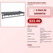 TOALLERO GRIS OSCURO TC-PM0035 . - Img 57882458