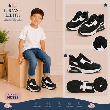 Tenis de niño  azul: 25 blanco y negro: 25, 27 rojo y blanco: 25, 26(T-4) - 3/3