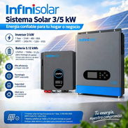 Kit solar de inversor de 3kw y bateria de 5 kw marca infinisolar - Img 57491511