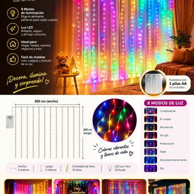 Cinta led - Girnaldas - Ramitas - 2/3