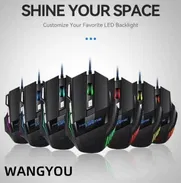 MOUSE GAMER USB , periférico ergonómico retroiluminado con cable 7D Esports, para ordenador portátil y PC Game - Img 49010618