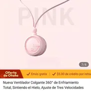 Ventilador colgante rosado 360, 3 velocidad med - Img 51758028