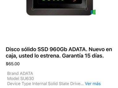 🔰Disco sólido SSD 960Gb ADATA. Nuevo en caja, usted lo estrena. Garantía 15 días. - Img 64520154