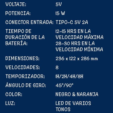 Ventilador Recargable 16000 mAh marca EKO 🔷 $50 - 2/3