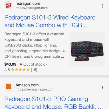 Mouse y teclado red dragon de uso bien cuidados - 3/3
