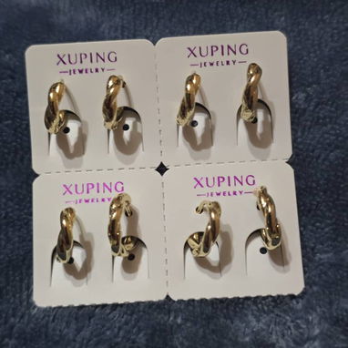 Aretes y argollas chicas de oro laminado, calidad garantizada 💯 - 2/3