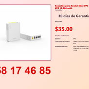 Respaldo para Router Mini UPS KP3 10,000 mAh - Img 54825064