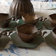 Juego de Té antiguo Vintage de bronce - Img 57994405