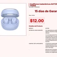 Audífonos inalámbricos 1Hora AUT208 que reconoce tu móvil rápido VPT#-0025 - Img 55233382