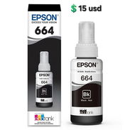 🔸 Tinta EPSON 664 65ml ORIGINAL, SELLADA 💲15 usd - Img 54283156