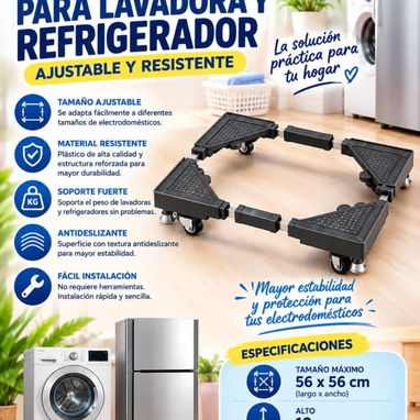 Base móvil para refrigeradores y lavadoras - 2/2