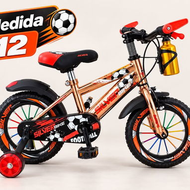 Bicicletas 12 nuevas en su caja color morada rosada,azul y dorada con su pomo de agua  para lniños y niñas de 2 a 4 años - 4/4