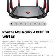 Router MSI Radix AXE6600 WiFi 6E.Modelo: RadiX AXE6600 - Img 57402055