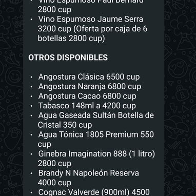 Licores, cremas, rones, whisky y más para Bares, restaurante y cafeterias. WhatsApp 56226068 - Img 123136342