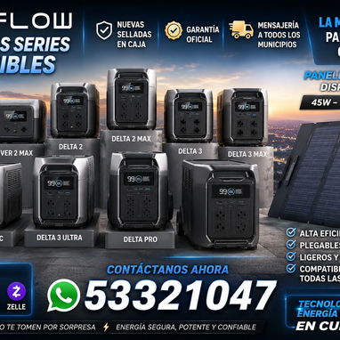 🔌⚡ LLEGARON LOS MEJORES CONVERTIDORES PORTÁTIL DELTA 3 Clásica y DELTA 3 con Paneles Solares ⚡🔌 📲👉 53321047 - Img 122799224