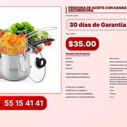 FREIDORA DE ACEITE CON CANASTA ESCURRIDORA VPT-0128 - Img 56198527