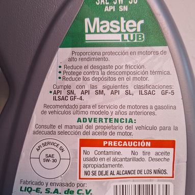 ACEITES PARA MOTORES de Galonina y Diesel. $2,800cup/Lt. 5W-30, 10W-30, 15W-40 y 20W-50 - Img 118688085