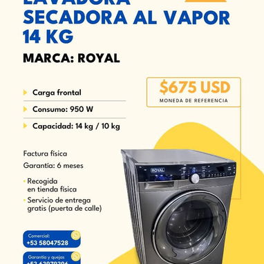 RODIMAX SURL,Electrodomesticos Marca Royal,Factura y Certifico de Garantia Impreso,Mensajeria,pago en cup - Img 120283293