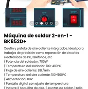 Máquina de soldar 2-en-1 - BK852D+ Cautín y pistola de aire caliente . Nueva - Img 50711207