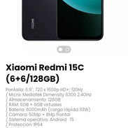 Xiaomi Redmi 15C (6+6/128GB). Incluye cargador con cable - Img 56433829