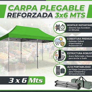 Carpas de 3 x3 y 3x6 plegables - Img 121729256