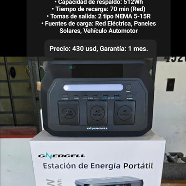 Estación de energía (Bluetti, Ampace, Oupes,Anker, Oukitel, Jacker,etc). Somos Mipyme, radicamos en Playa - 9/10