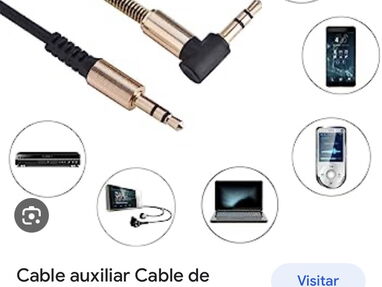 Cables Auxiliares macho macho 3.5mm, compatibles con Autoradio, auriculares, altavoz, tv, celulares. - Img main-image