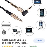 Cables Auxiliares macho macho 3.5mm, compatibles con Autoradio, auriculares, altavoz, tv, celulares. - Img 44069219