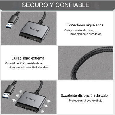 🔌 Cable Adaptador SATA a USB 3.0 Everiz 🌐 - Img 126073848