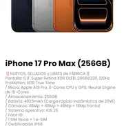 iPhone 17 Pro Max (256GB). ‼️NUEVOS, SELLADOS y LIBRES de FÁBRICA‼️ - Img 57622588