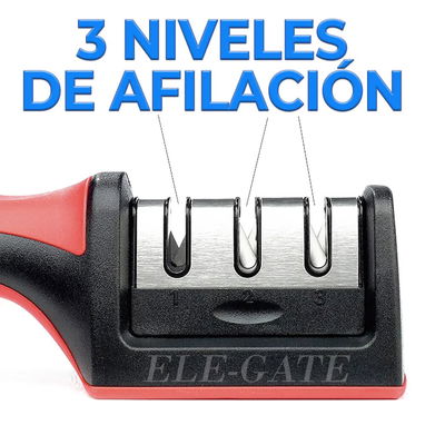 Afilador de cuchillos🔪, diamante💎 de 3 etapas y cerámica con base antideslizante - 2/2