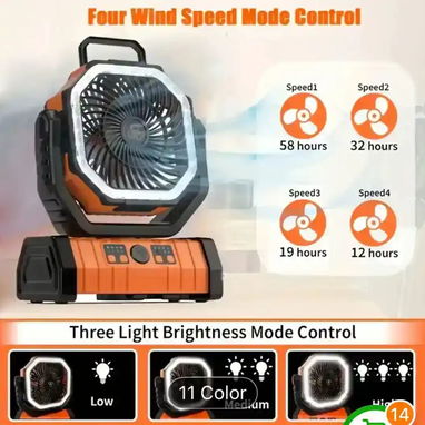Ventilador Recargable F6 20000mAh $45 🚗 ¡AL POR MAYOR A PARTIR DE 12! ¡OFERTA POR TIEMPO LIMITADO! ¡SE ACABAN! - 2/4
